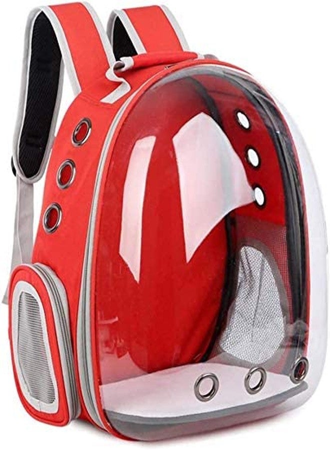Pet Believe Breathable Transparent Pet Puppy Carrier Bag Hand Shoulder Straps Bagpack Space Capsule Box Cage for Travel - Color as per Availability - Image 1